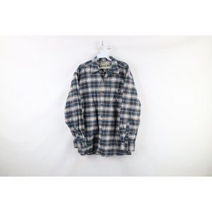 Stormy Kromer Mens Medium Checkered Plaid Collared Flannel Button Shirt USA